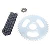 T8F Front Rear Sprocket Chain Kit with 50 Links T8F Chain 3 Hole 44T Rear Sprocket 9T Front Sprocket for Modified Karts