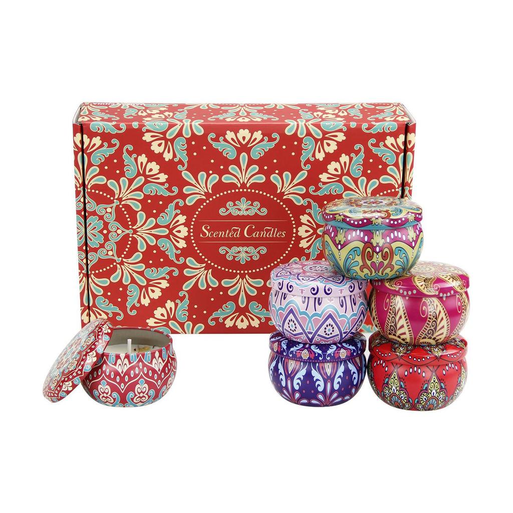 Aromatherapy Soy Candle Gift Set - Essential Oil Scented Birthday Present & Party Favor Ornament