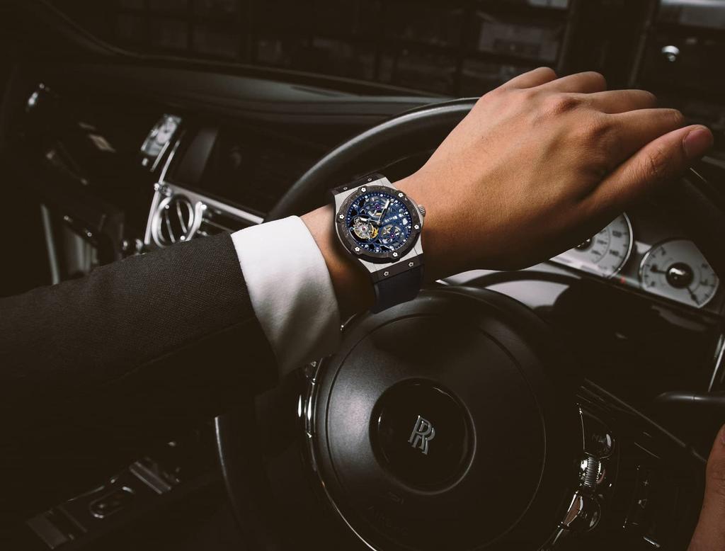 HAOFA Tourbillon Watch Mechanical Manual Winding Carbon Fiber Bezel Titanium Alloy Case Hollow Dial Stylish Popular Waterproof Gift Men's Men's Men's