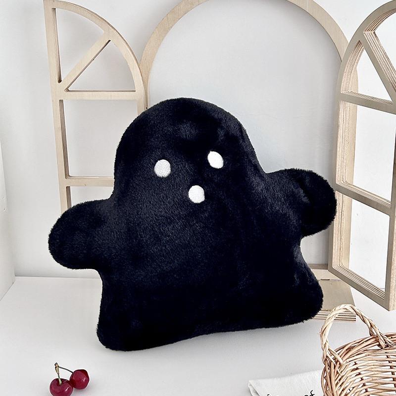 Creative Ghost Plush Throw Pillow With Soft Velvet Cover For Halloween Decor And Comfort