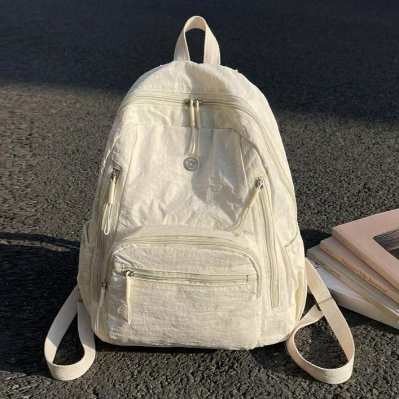 Mochila Ligera de Moda Bolso Diario de Moda Casual Mochila Escolar de Gran Capacidad para Estudiantes Diseño Minimalista para Viajes al Trabajo con Bolsillos Funcionales