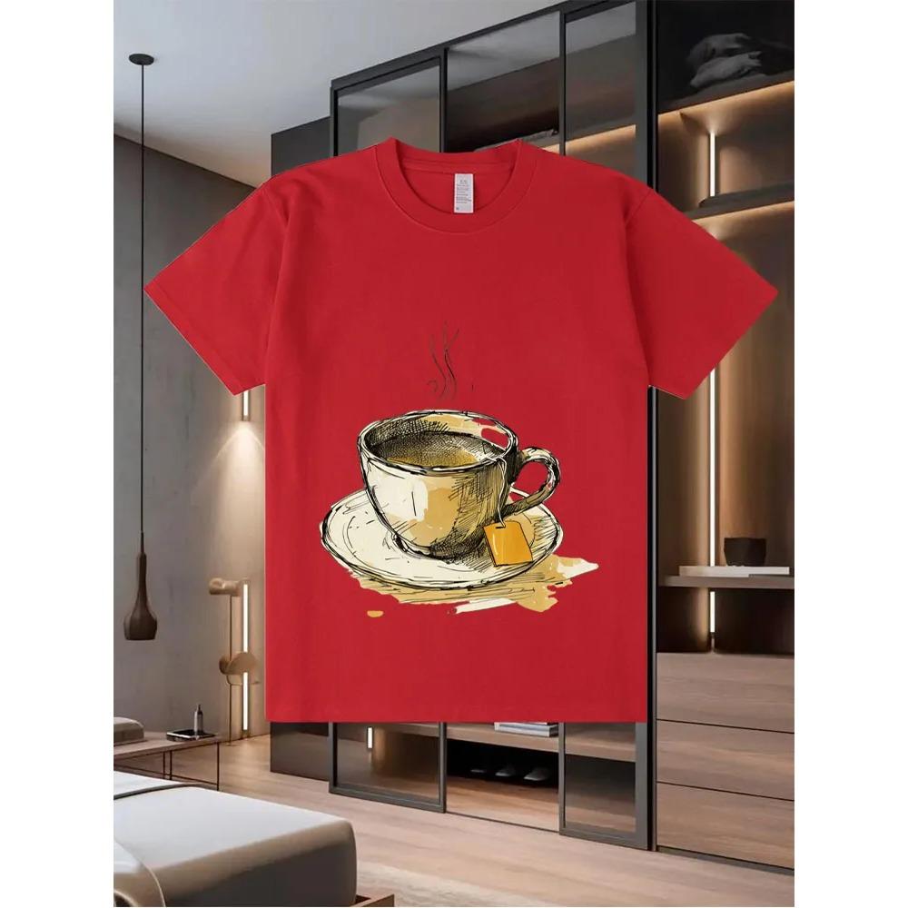 2025 New Men's Printed Short - Sleeve T - Shirt for Summer  A Loose and Trendy Top