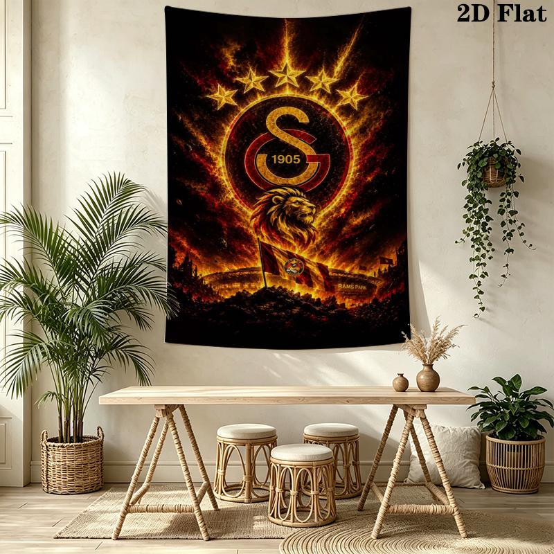Galatasaray Wall Tapestry Aesthetic Wall Hanging Printed Fabric Blanket Decorative Tapestries for Bedroom Living Room Home Decor
