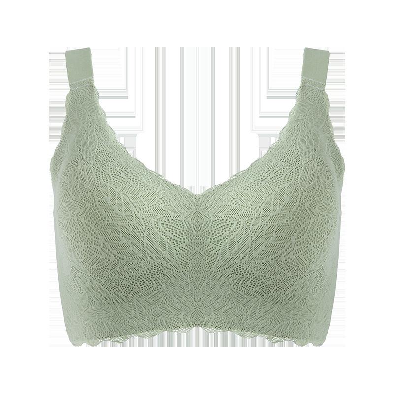 Summer seamless large-size underwear women's anti-sagging upper support gathers, lifts large breasts and shows small sides, and collects thin breasts