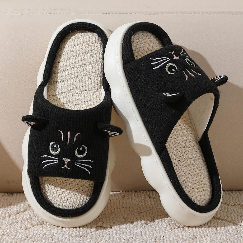 Fashion Smile PoP Cute Women Slippers Indoor Fuzzy Women House Slippers Classic Cartoon Casual Home Shoes Warm Bedroom Animals Shoes