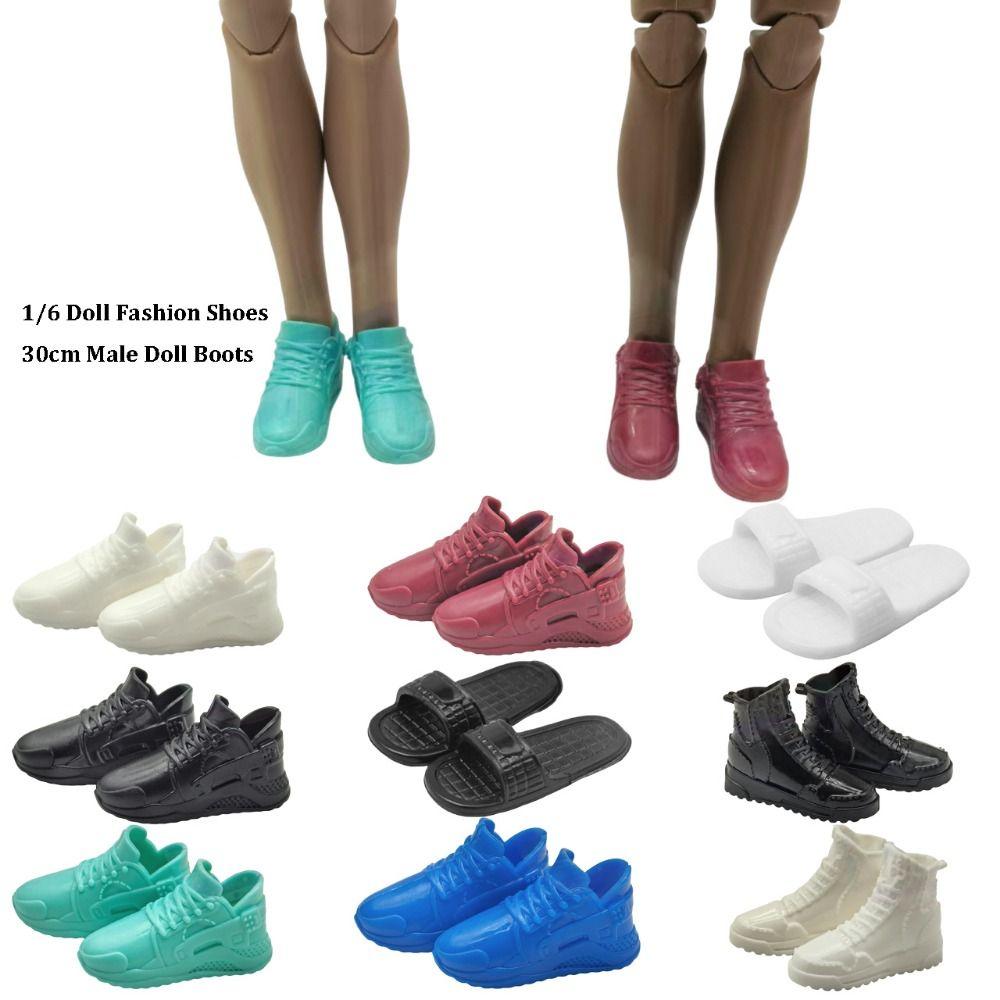 1Pair Multistyles 1/6 Doll Shoes Plastic Shoes Clothes Accessories Fit Foot Length 2cm Dolls