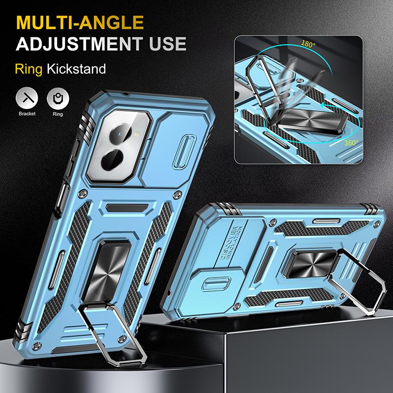 Armor Series Für Motorola Moto G Stylus 5G (2024) Hülle PC+TPU Linsenschutz Ständer Handyhülle