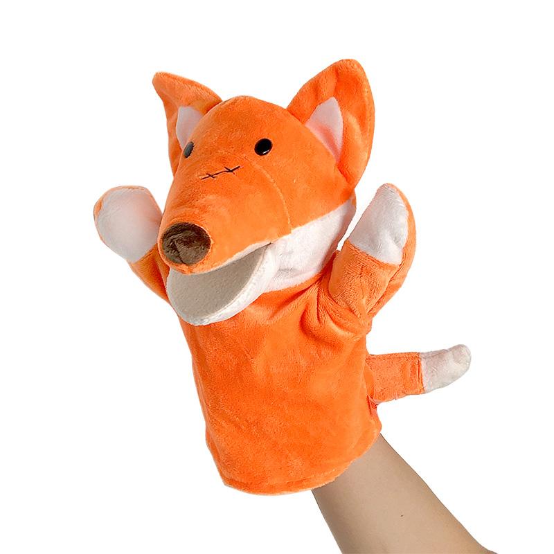 Stuffed Plush Animals Playthings Hand Finger Story Puppet Kawaii Dolls Learning Infant Playthings Duck Lamb Cow Dog Horse Kids Toy Gift Idea