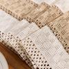 Yousheng Table Runner Color Block Long Strip Design Tassel Element Table Flag Easy To Clean Dining Table Decor Accessory