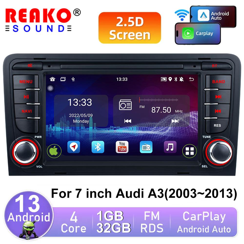 

7-дюймовый Android-автомагнитола для Audi A3 8P 2003-2013 S3 RS3 Carplay Car Multimedia RDS GPS 2din Autoradio AI Voice 8 ядер 7862 4 core 1GB+32GB carplay