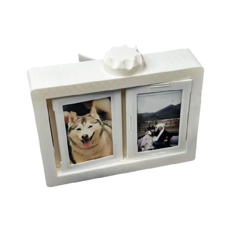 

360 Degree Rotating Photo Album Display Frame Plastic Picture Display Stand Holds 24 Photo Card For Home Decoration белый