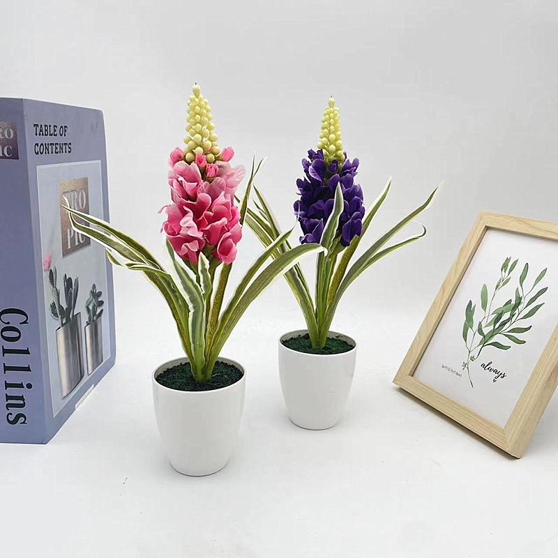 Künstliche Hyacinthus Orientalis L Blume Pflanze mit Samt-Finish für Heimdeko und Foto-Requisiten