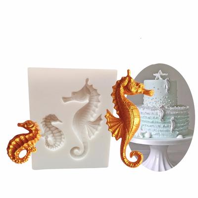 3D Sea Horse Silicone Mold Fondant Sugarcraft Cookie Candy Jelly Mold Cake Decor