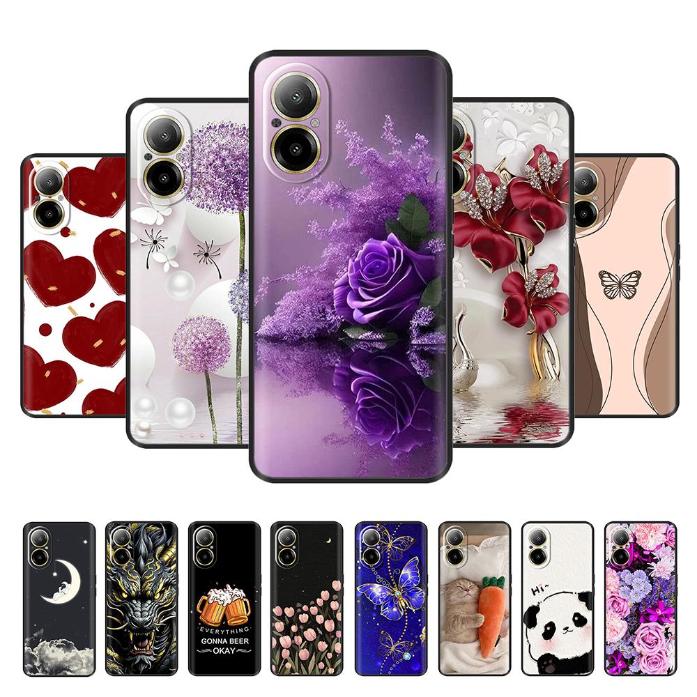 For Realme C67 4G Case Phone Cover Cool Sweet Soft Smooth Liquid Silicone Bumper For Oppo Realme C67 Full Protection Back Cover