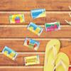 5 Sheets Summer Beach Party Stickers, Creative Chocolate Candy Labels for Decorations & Gifts