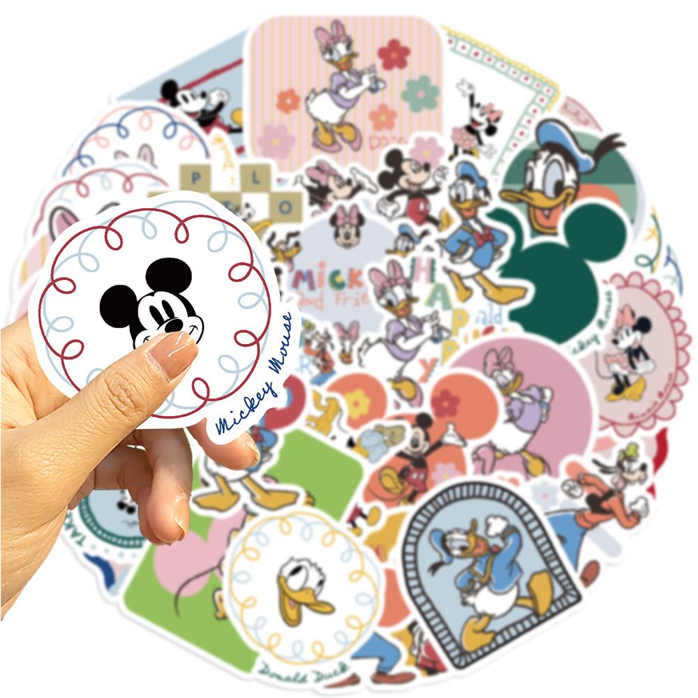 10 30 50Pcs Cute Funny Disney Mickey Mouse Donald Duck Stickers Diy Skateboard Phone Luggage Bike Cartoon Decoration Sticker Toy
