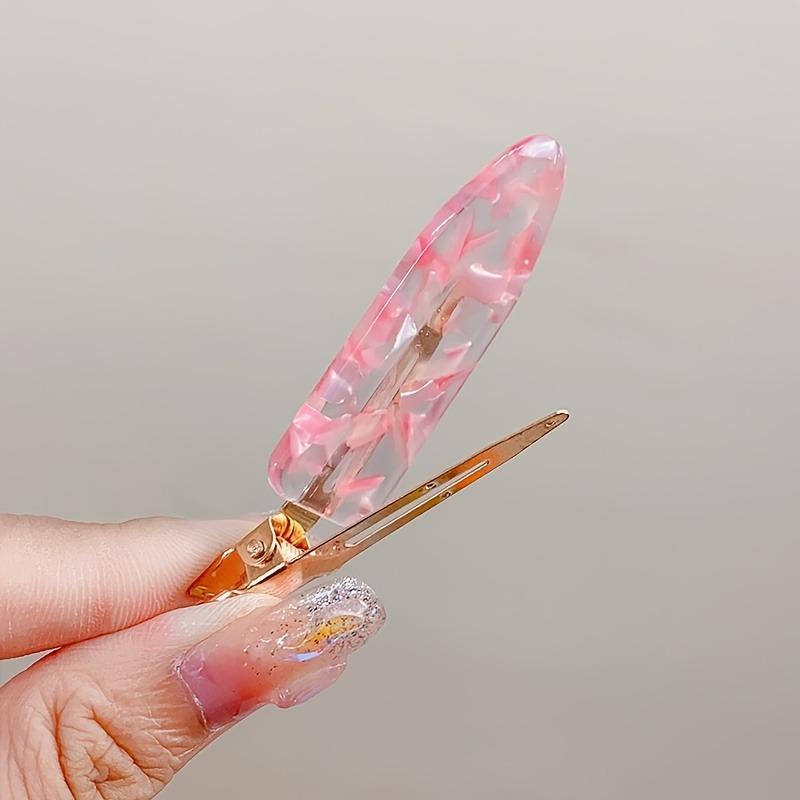 5pcs Fresh Gradient Shell Pattern Hair Clip Gold Accessories Oval Style Women's Daily Styling Light Luxury Decorative Headwear
