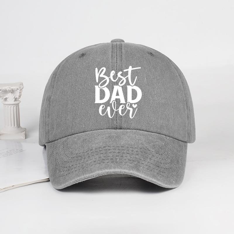Best DAD Ever Printed Vintage Washed Baseball Cap  Adjustable Casual Unisexs Fathers Day Gift Dad Cap  Fishing  Hiking