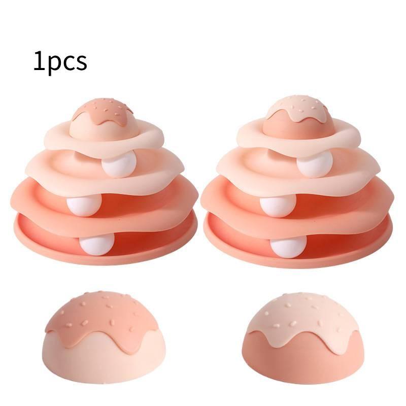 Cat Toy Set With Inflatable Bee Wobbler And Play Wheel For Interactive Play And Gift