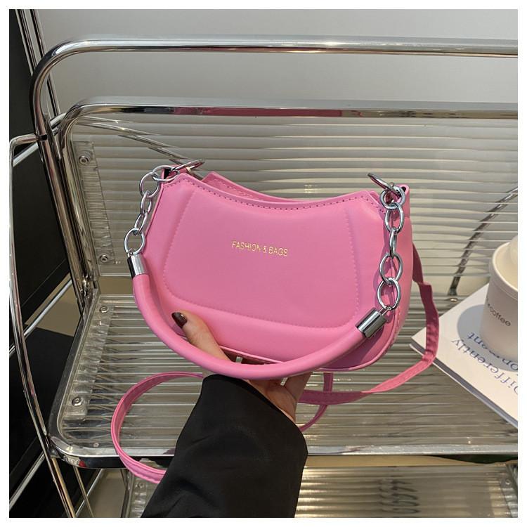Simple And Elegant Solid Color Armpit Female Bag 2024 New Casual Commuter Fashion Handbag