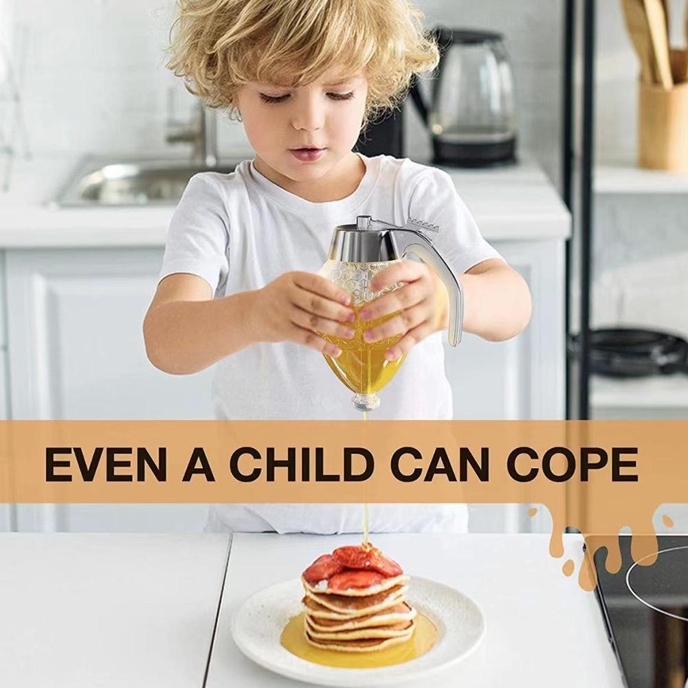 Juice Syrup Cup Squeeze Bottle Storage Pot Stand Holder Uice Bee Drip Dispenser Kettle Honey Jar Container Kitchen Accessories