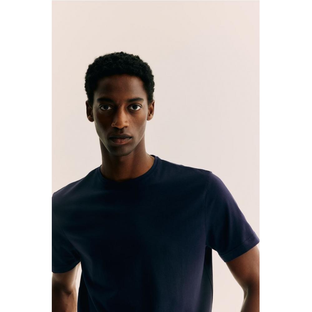 H M sliM FiT T sHirT Navy Blue