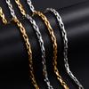 4,2 mm Schicke Edelstahl-Halskette Grobgliedrige Halskette für Männer Frauen Hiphop Rock Punk Junge Choker Goldfarben Metallschmuck