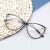 Blue Light Blocking Cat Eye Nearsighted Eyeglasses Spring Hinges Unisex Oval Prescription Spectacle 0 -0.5 -1.0 -2.0 To -6.0