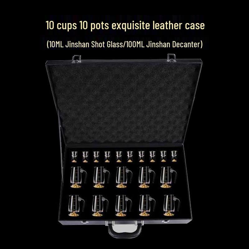 Jun Shiqi Golden Mountain Luxury Glass Spirit Set