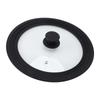 Round Glass Pot Lid Heat Resistance Silicone Rim Universal Kitchen Pan Cover for 24cm 26cm 28cm