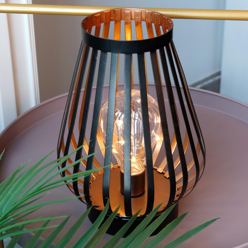 Metal Cage Candle Holder Lantern Battery Powered Table Lamp LED Lanterns Cordless Light for Bedroom Wedding Party Home Decor