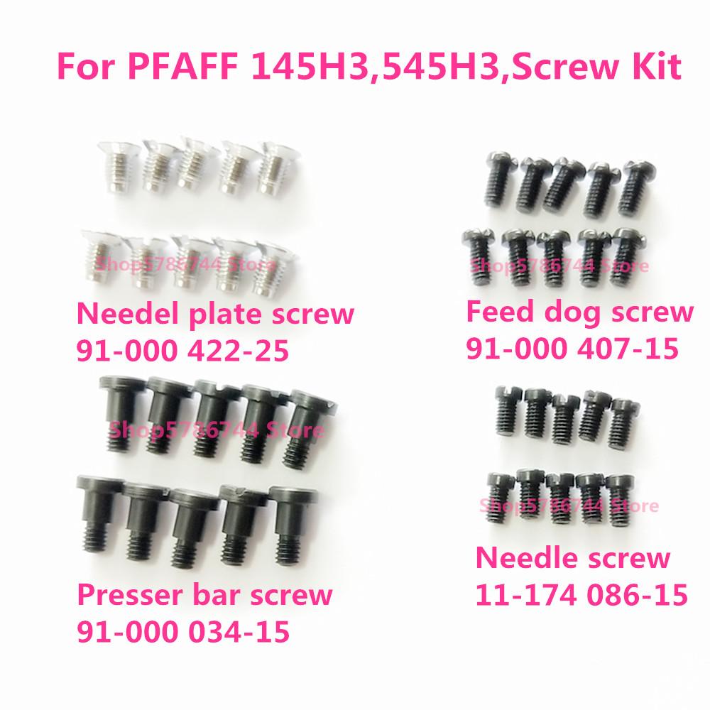 Needle Plate Screw & Feed Dog Screw & Needle Screw & Presser Bar Screw For PFAFF 145H3,545H3 Walking Foot Sewing Machine светло-серый