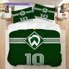 SV Werder Bremen Vzorované povlečení Sada prošívaných dek a povlaků na polštáře Domácí dekorace Dárek k narozeninám (1 * povlak na peřinu + 2 * povlak na polštář, bez jádra)