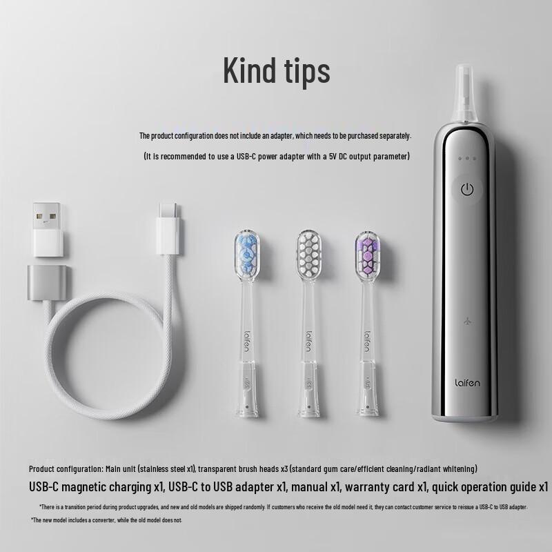 LAIFEN 1st Gen Stainless Steel Sonic Electric Toothbrush