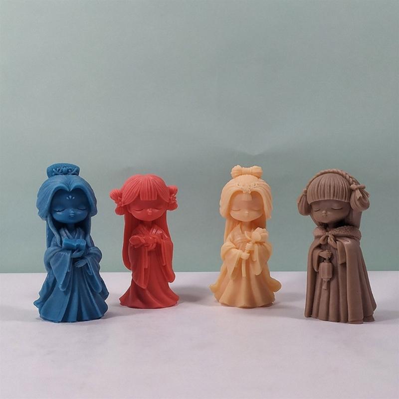 Little Girl Silicone Candle Mold Desktop Ornament DIY Crafts Epoxy Resin Molds
