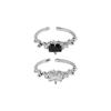 And Stunning Black White Textured Zircon Ring For Women And Men Adjustable Size Perfect For Use Daily