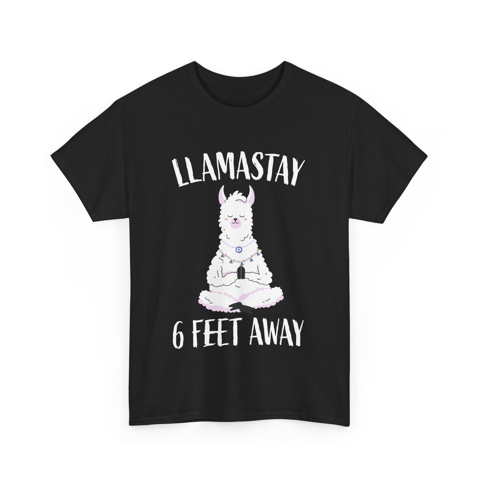 Llamastay 6 Feet Away Shirt, Animals Llamas Lovers Women Men Shirt XL