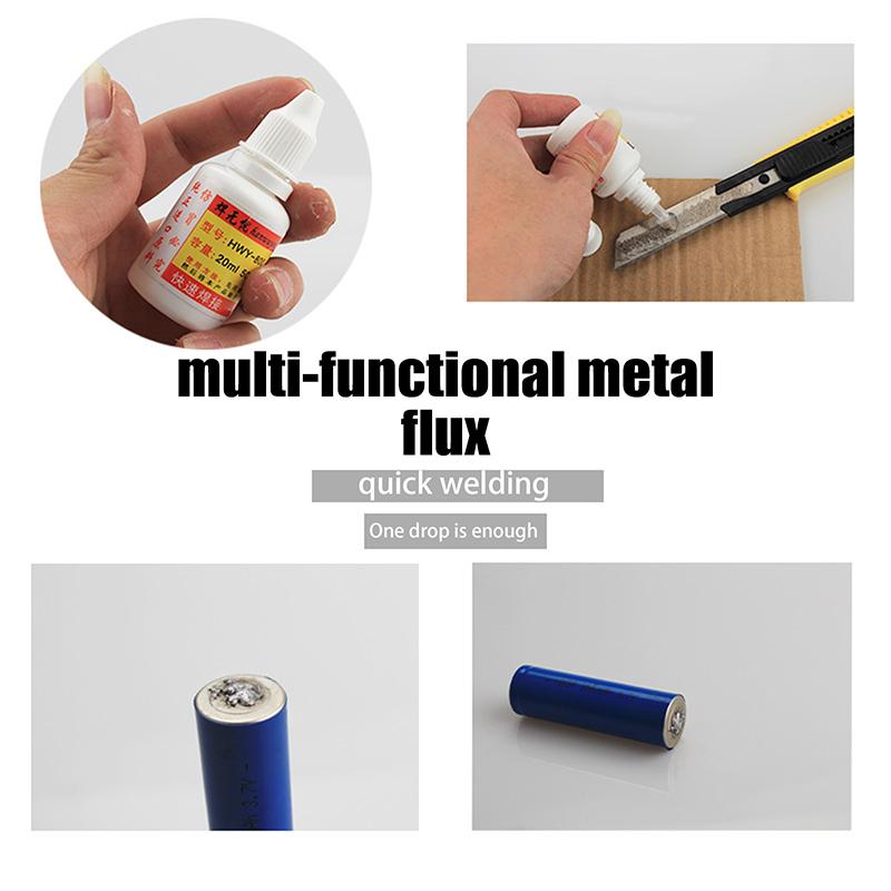 20/50ml Edelstahl Lötflussmittel Lötpaste Flüssiglötwerkzeug Schnelles Schweißen Ungiftig Hly-800 Lötflussmittel für Nickel/Kupfer