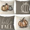Díkůvzdání Nový povlak na polštář Podzimní dýňový potisk Písmenkový polštář Domácí sada polštářů Dekorace
