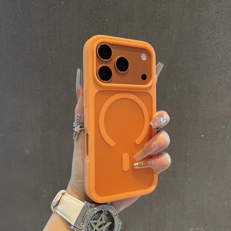 iPhone 17 Pro Max Matte Magnetic Anti-Drop Case iPhone 12 Pro Max оранжевый