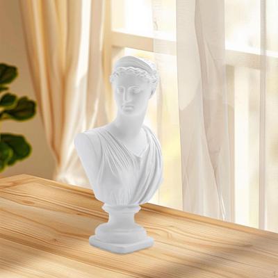 Griechische Göttinnenstatue Mythologiefigur 17x10.5x31cm Handwerkskunst Haus Frau Büste