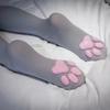 Cute Lolita Silica Gel 3D Cat Claw Thigh High Socks Women Harajuku Anti-Slip Stockings Jk Anime Girls Kawaii Cat Paw Long Socks