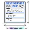 Car Service Reminder Stickers 250 Sheets Car Service Stickers 2x2In Maintenance Reminder Stickers Oil Change Reminder Stickers