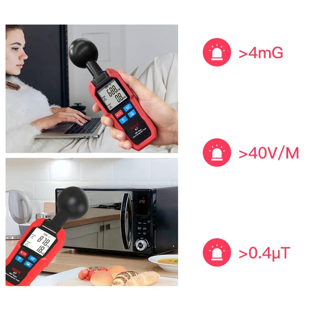 Rilevatore di campo elettrico multifunzionale BSIDE K7 Rilevatore di campo magnetico portatile elettromagnetico