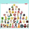 48 Peças Super Mario Bros Luigi Figuras de Ação Conjunto Decoração de Bolo Enfeites Não Tóxico Sem Desbotamento