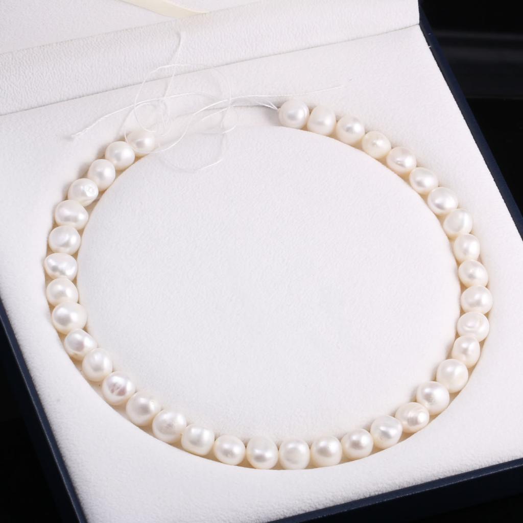 1String, White Natural Freshwater Pearls, Potato Shape Pearl Beads, 11–12 Mm, for DIY Necklace Accessories, Jewelry Making Valentine's Day Gifts, 36cm