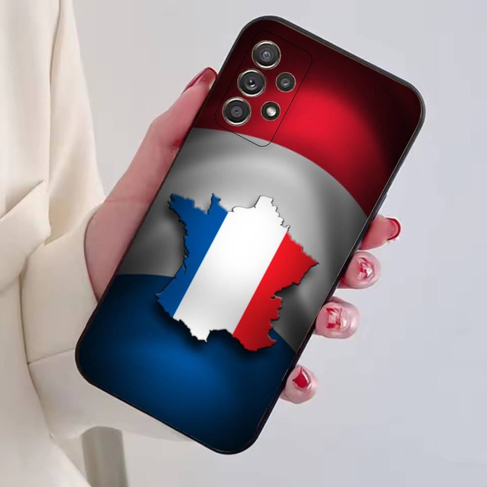 Football Matches Fan F-France Flag Phone Case Black Silicone Soft For Samsung S25,S24,S21,S22,S23,S30,Ultra,S20,Plus,Fe,Lite