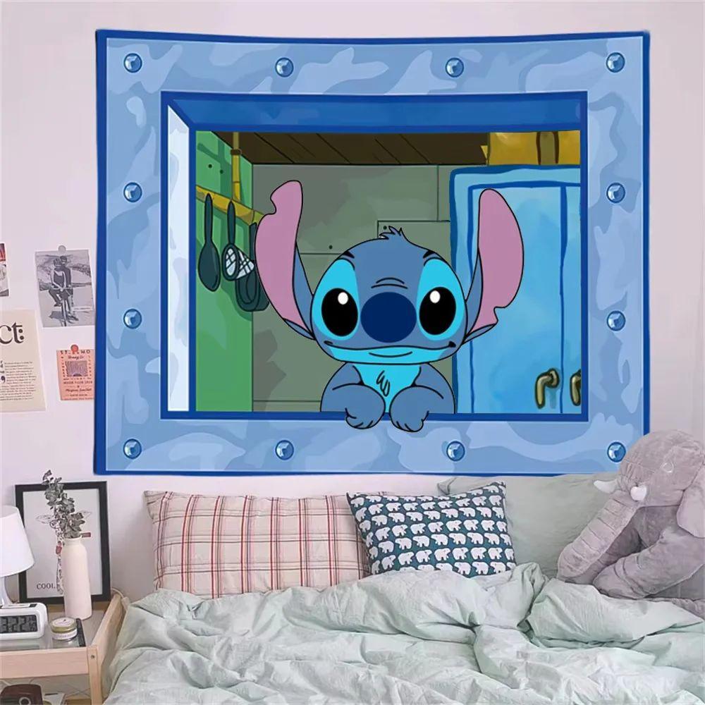 Tapestry Stitch Mickey Mouse SpongeBob Squidward 75x100 чёрный