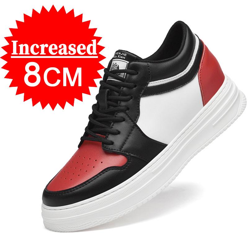 

Модные мужские кроссовки, увеличивающие рост, кроссовки для мужчин 6 см, спортивная повседневная обувь, невидимая внутренняя увеличивающая высота обуви для мужчин 8 см 43