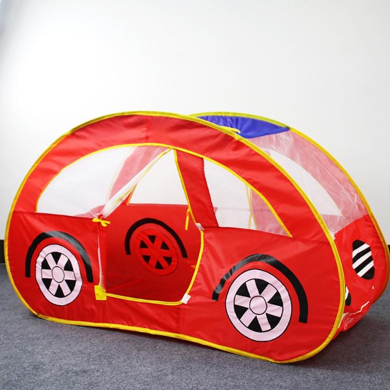 130cm/51inch Children’s Game Tent Cartoon Car for Play House Indoor for Play Tent Summer Garden Backyard Lawn for Sun Te